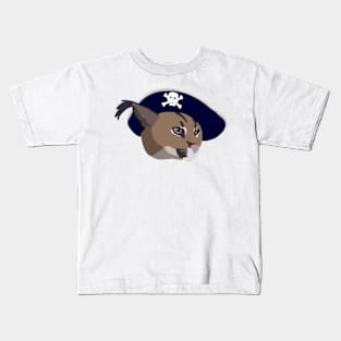 Big Floppa Pirate Hat Kids T-Shirt